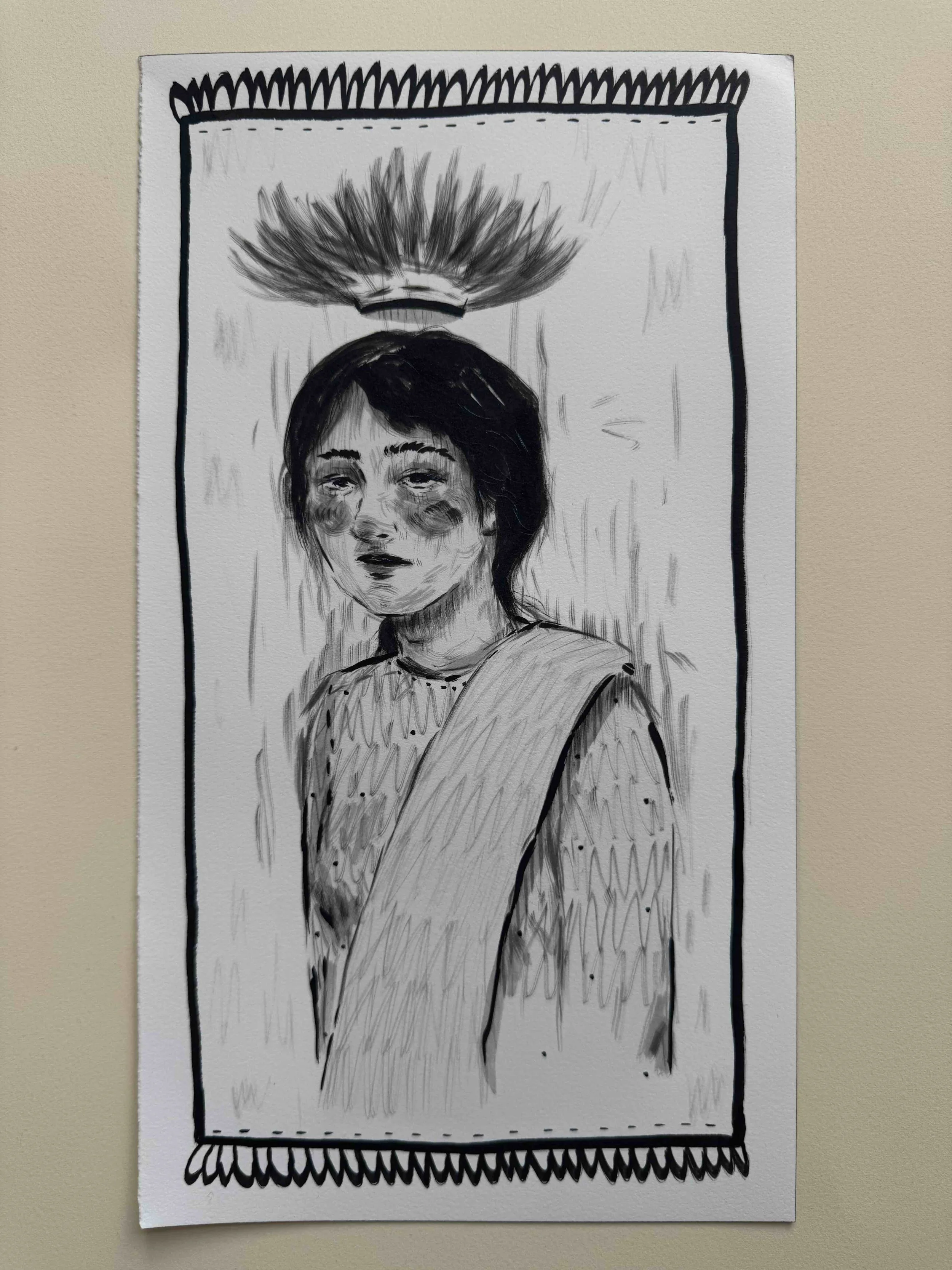 Portrait,12 x 7 inches