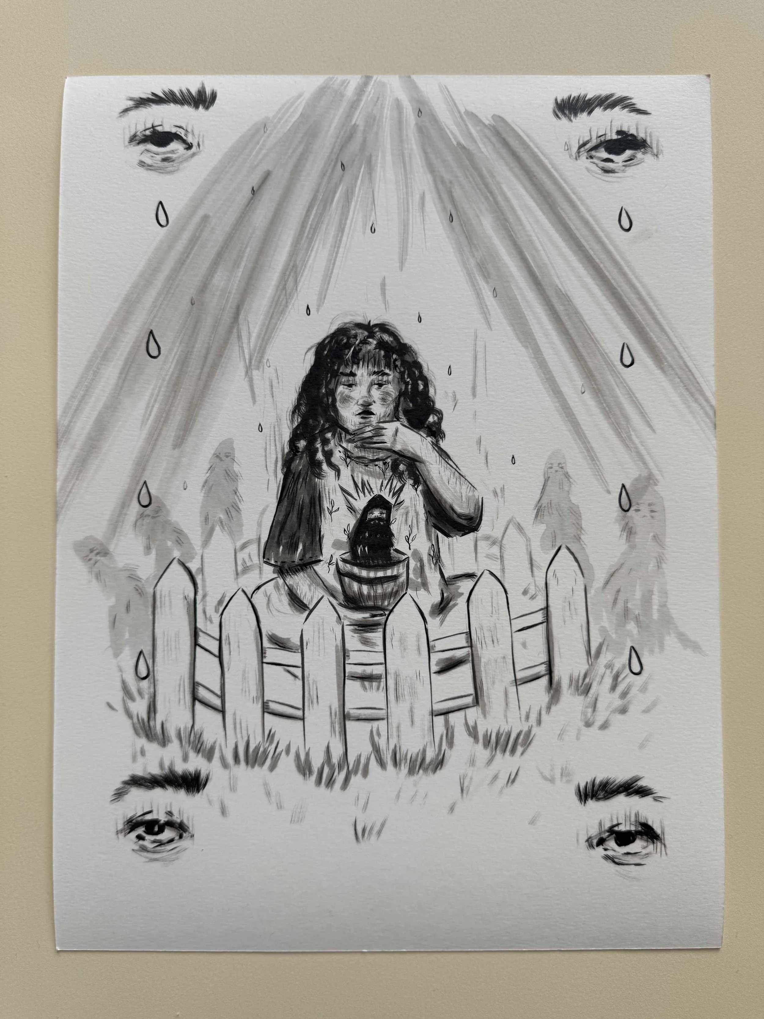 Is that rain? 12 x 9 inches