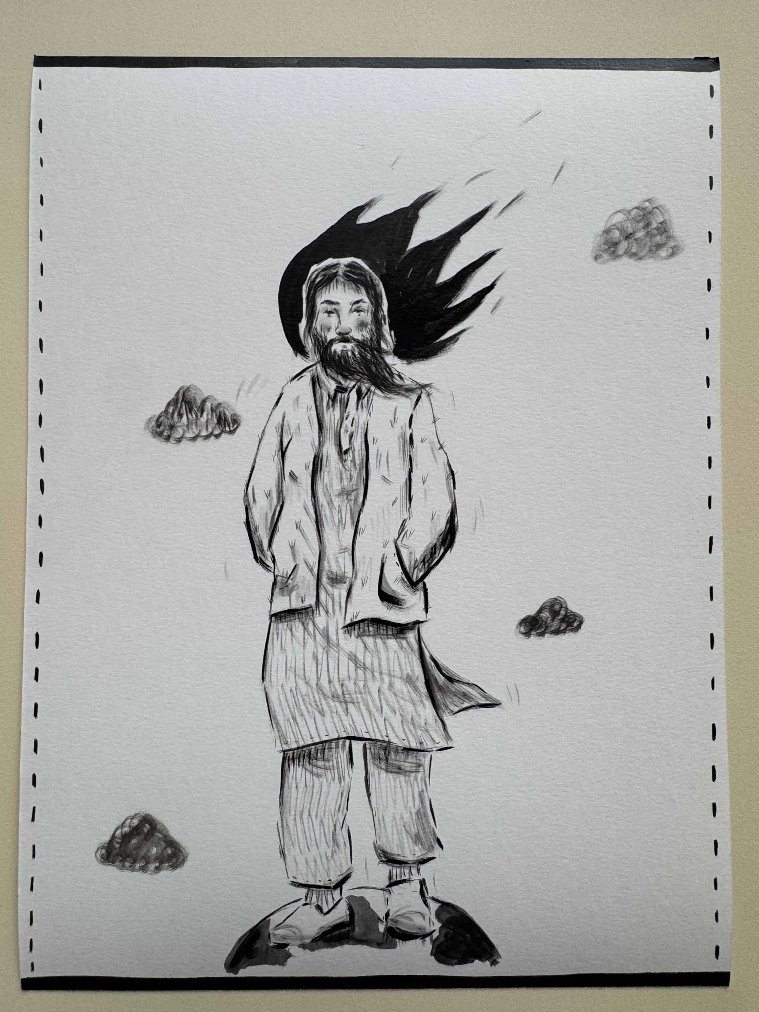 Flame, 12 x 9 inches