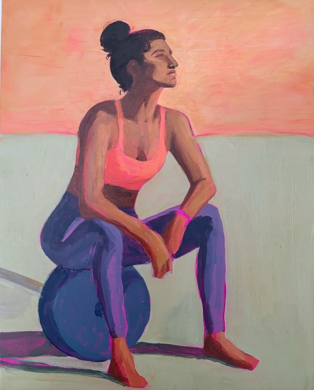 Rest Intervals • 10x8 • Acrylic on Cradled panel