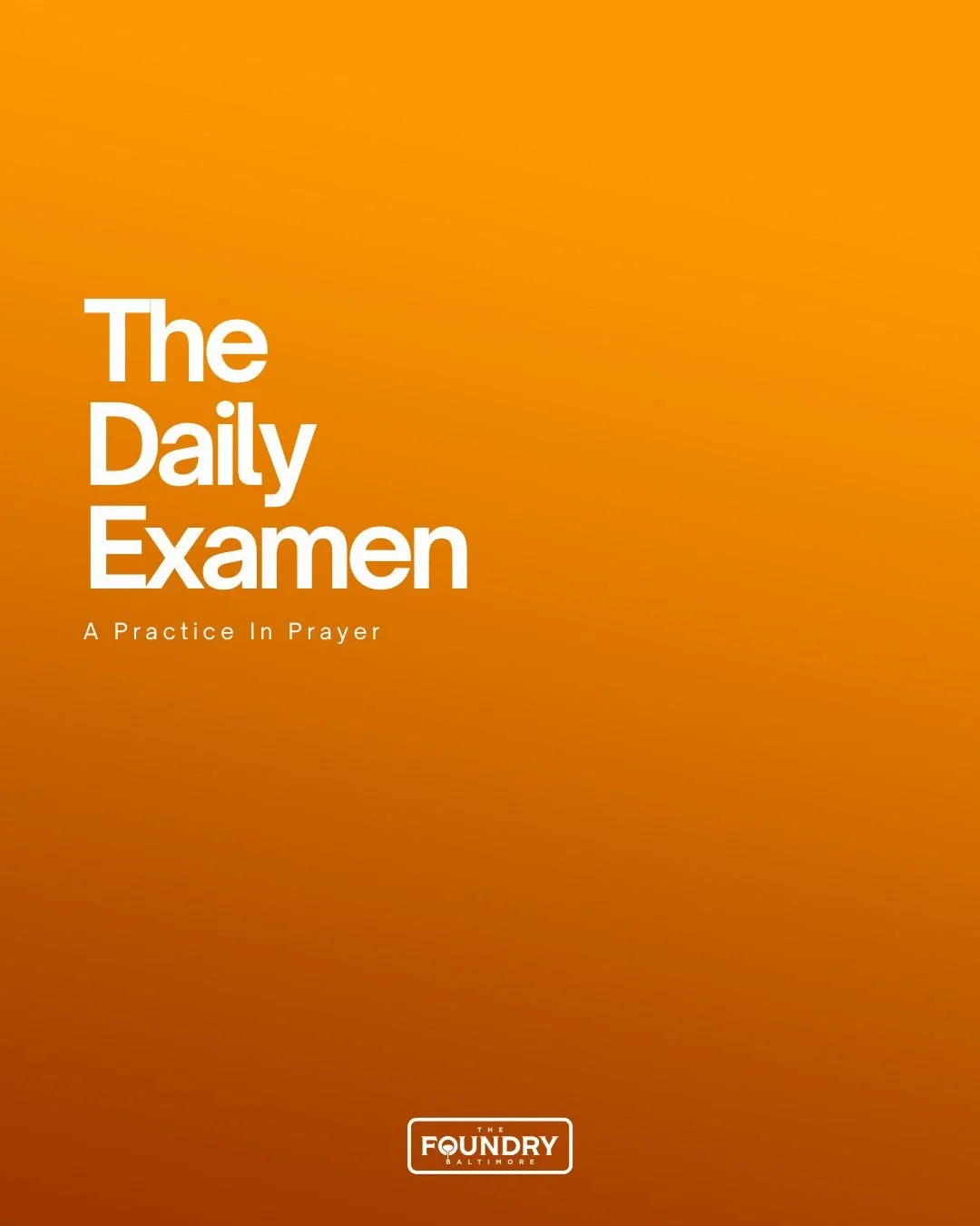 Sunday, Lindsay introduced The Daily Examen, a prayer practice started by St ignatius of Loyola in 1522. This practice is ideally done at the end of the day and helps invite God into the day we just finished, as well as the day we look forward to tom