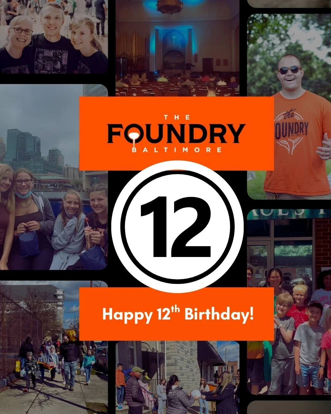 12 years ago today, we hosted our very first worship service. 
Happy Birthday, Foundry Family! Join us on Sunday as we celebrate another year as a church for the city of Baltimore.