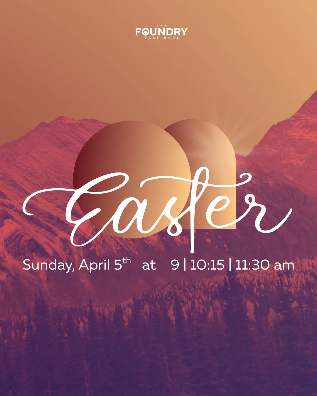 What are you doing for Easter?  Want to come to church with us? 

We'd love for you to join us at The Foundry with worship services at 9, 10:15, and 11:30 am on Sunday, April 5th.