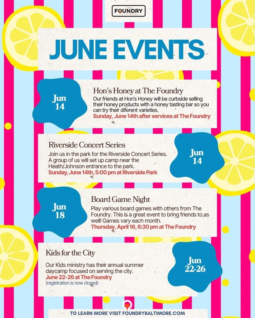 Here's what's happening at The Foundry in June.