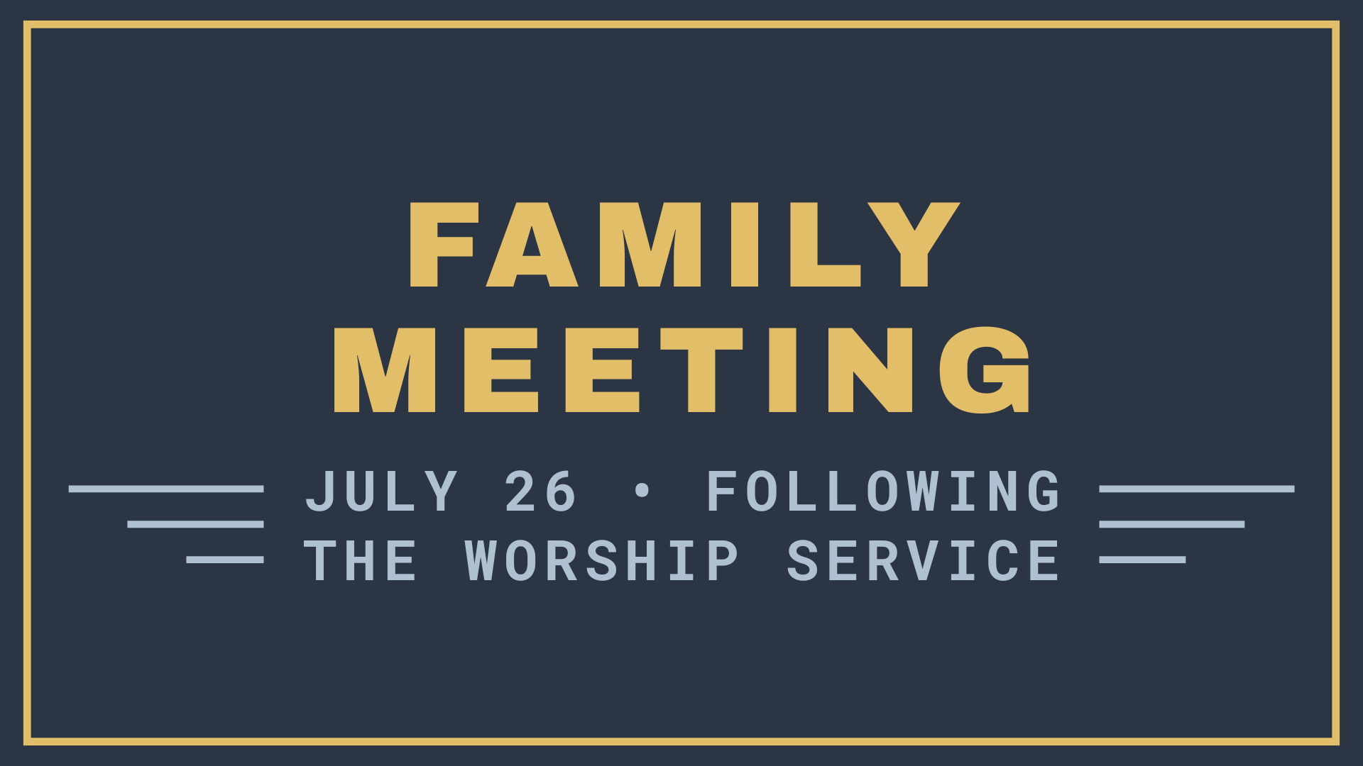 Family Meeting