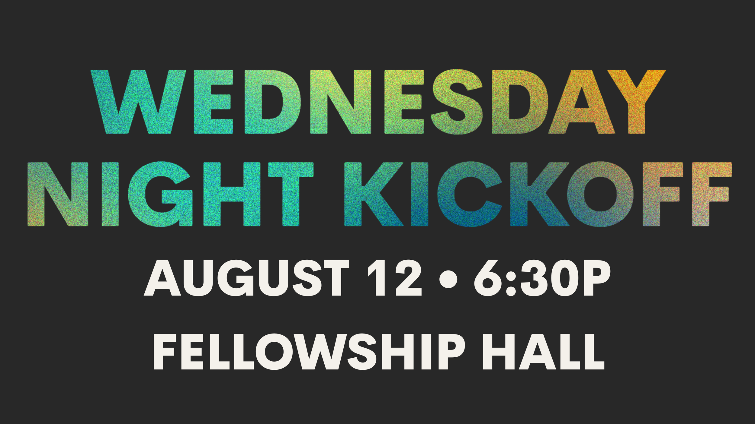 Wednesday Night Kickoff