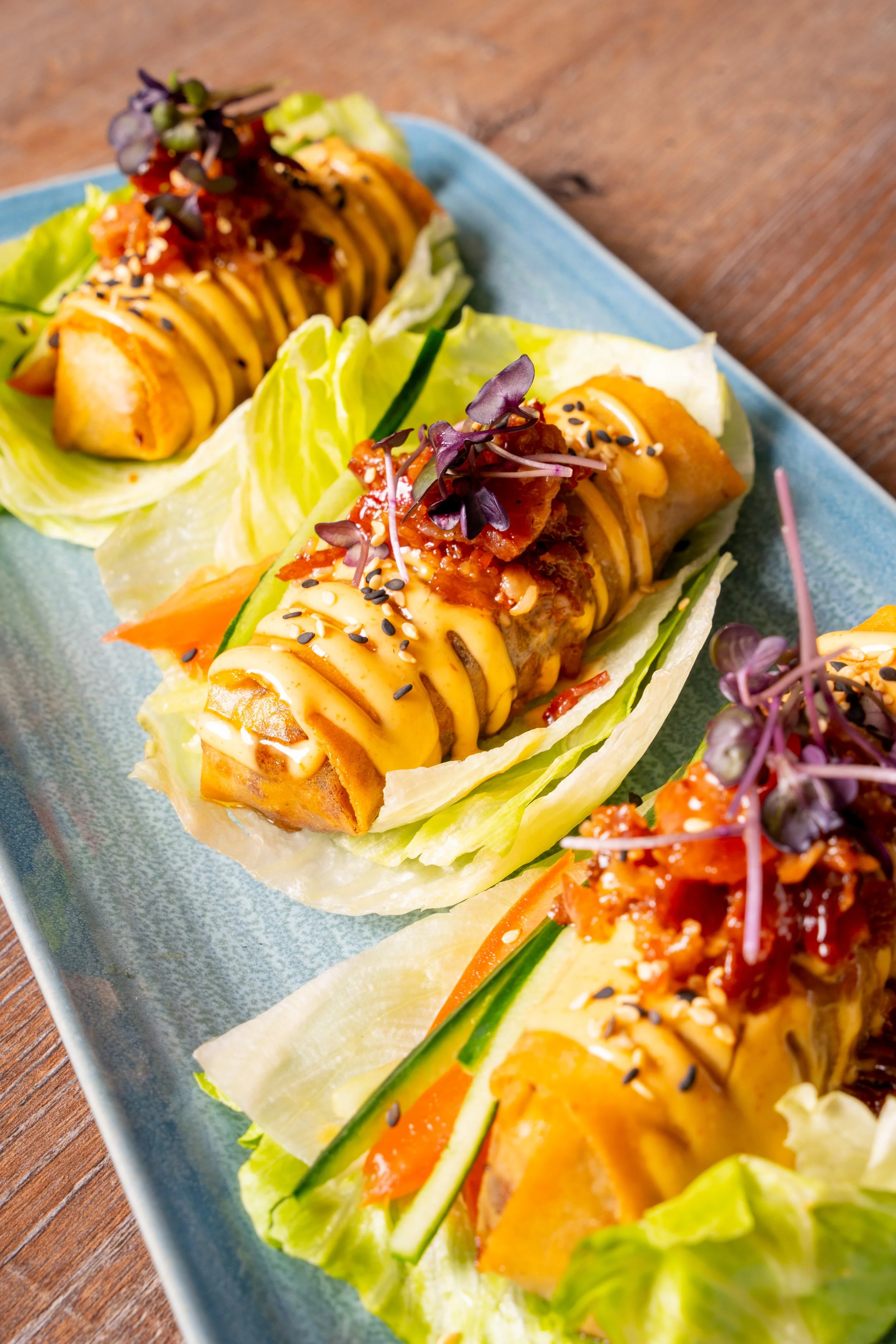 Smash burger spring rolls!