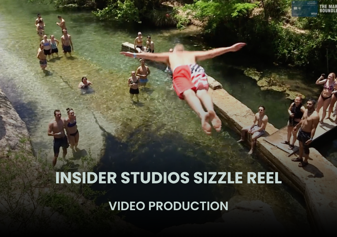Scriptwriting and video production of sizzle reel to promote Insider Studios projects, value, and capabilities.