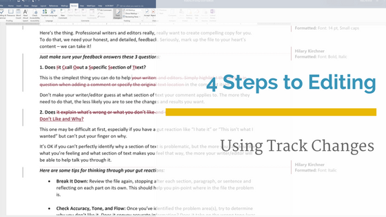 4 Steps To Editing Using Track Changes — Dream Write Creative