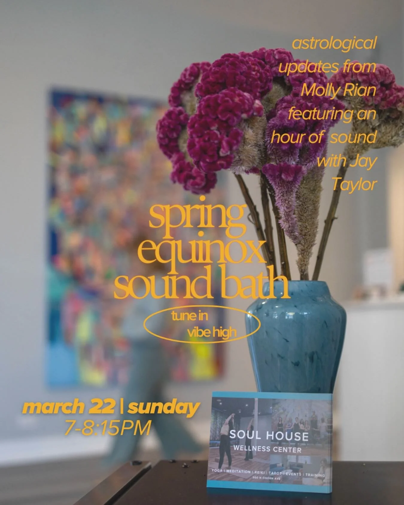 Can you feel it? Spring is in the air, right around the corner. Join us Sunday March 22nd for a Spring Equinox tune up with sound by @currentvibrations. We&rsquo;re so excited to have Jay with us &amp; to share with you!

We&rsquo;ll begin with astro