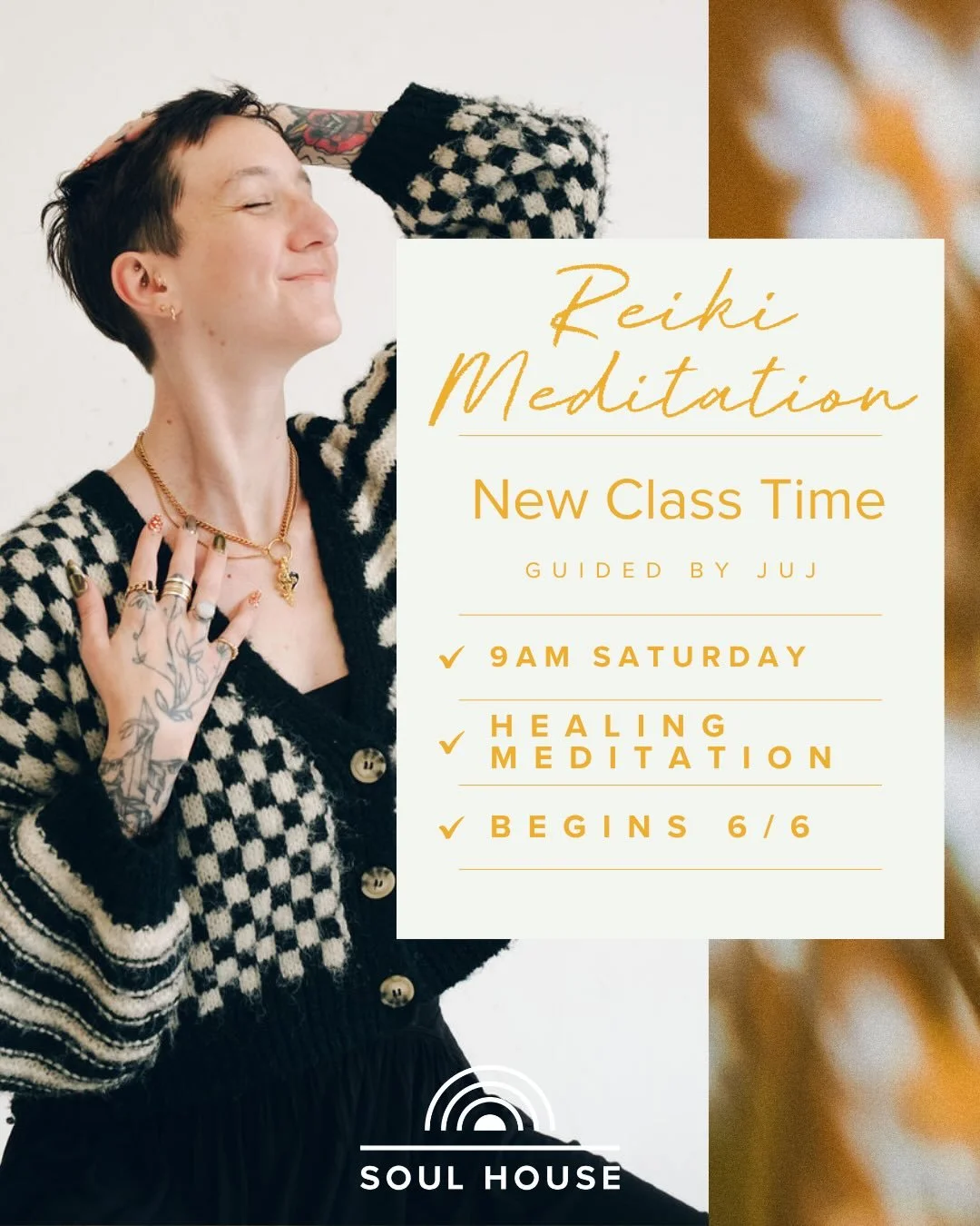 Hey Community!&nbsp;We&rsquo;re adding in new classes throughout the summer &amp; Fall.&nbsp;🤭☀️

Here&rsquo;s what&rsquo;s coming your way starting in June:

Starting June 6th:
 * Sat 8:30am Summer Soulflow with @rhiannonkyoga 
 * Sat 9am Reiki Med