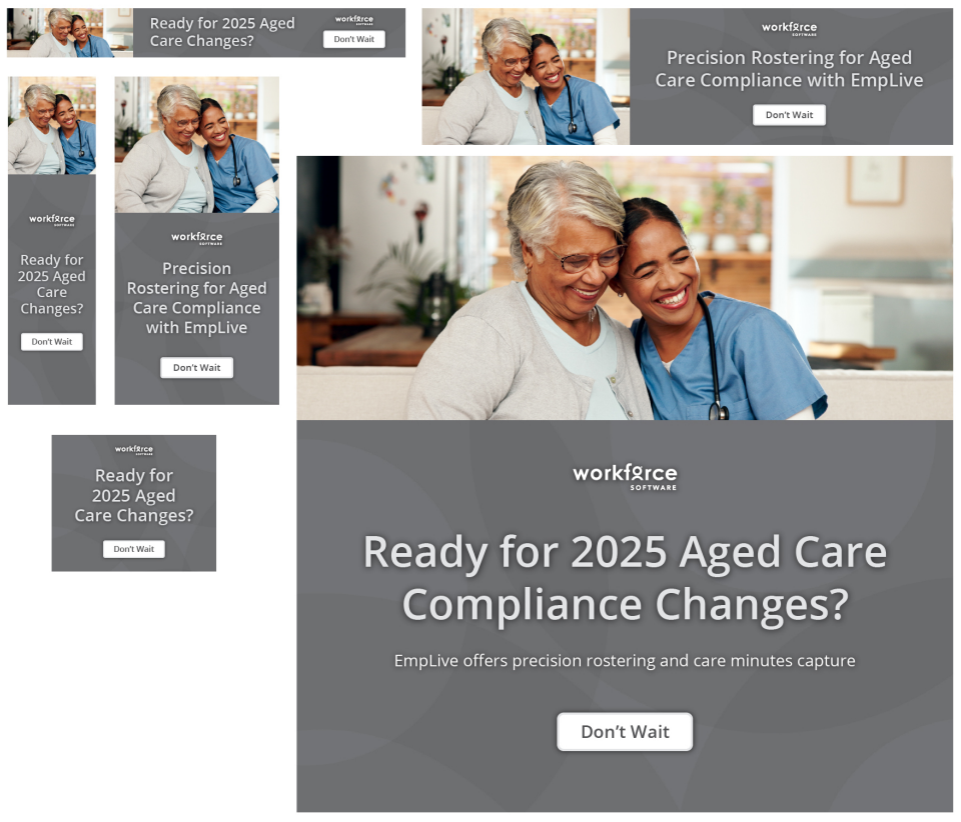 Series of Ads for Aged Care