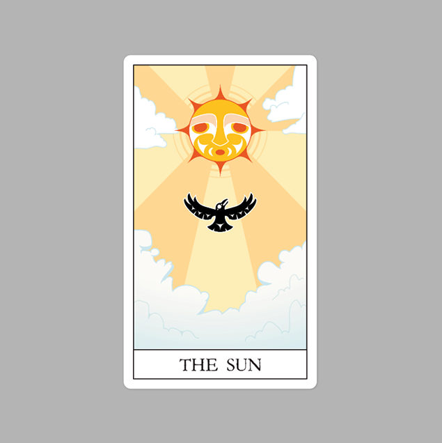 Tarot Card Sticker - The Sun