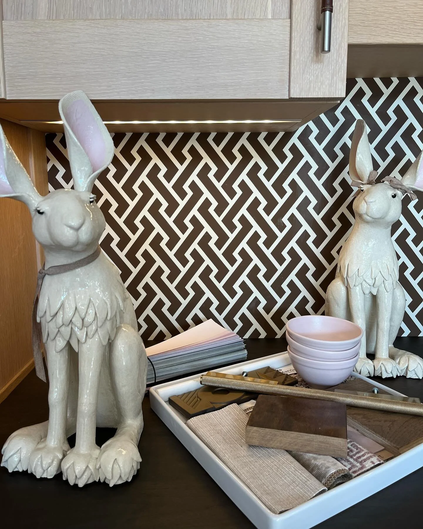 Brought this adorable pair of hares from the Paris Design Show! I could not leave without them ✨ The hand crafted details are just incredible! They hopped into our showroom only to take the heart of a client that could not leave without them. We are 