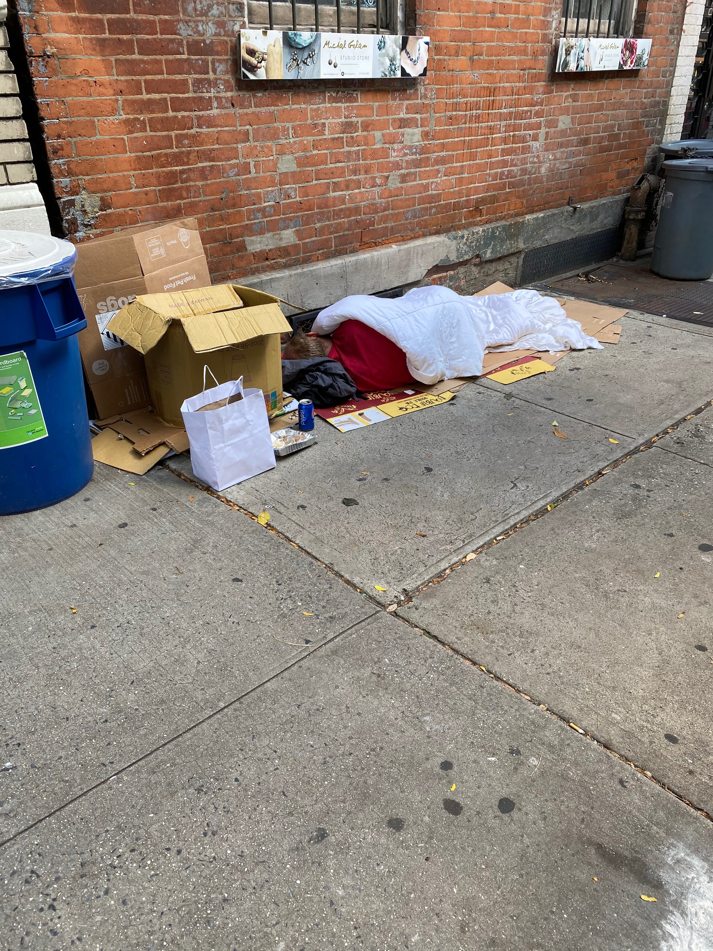 Sleeping on the streets