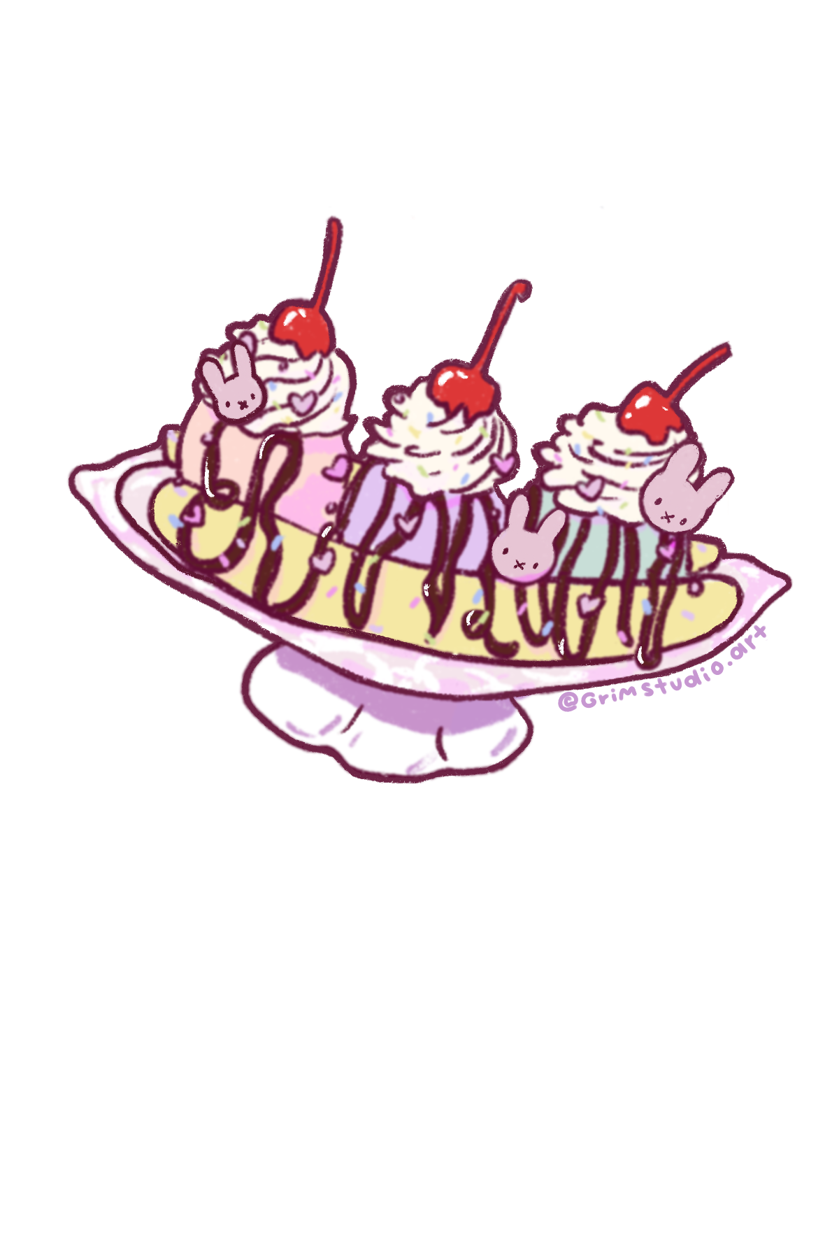Banana Split Sticker
