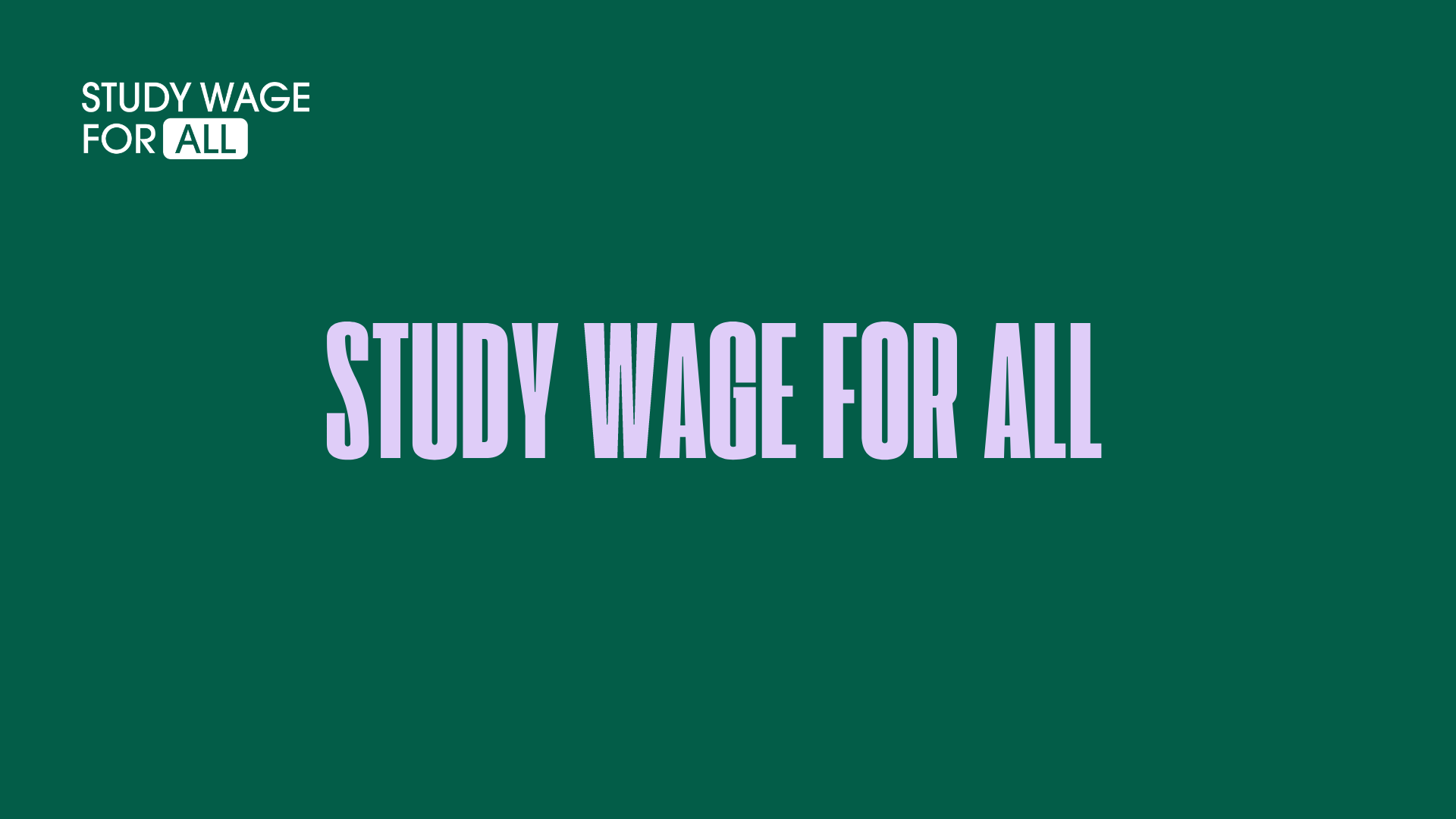 Why a Study Wage for All? — Study Wage for All