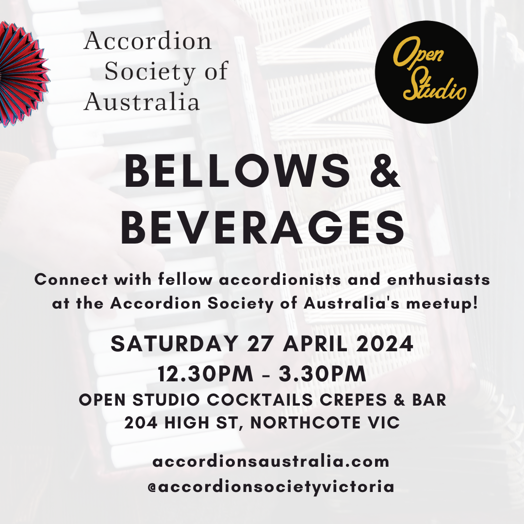 Bellows & Beverages - April Melbourne accordion meetup