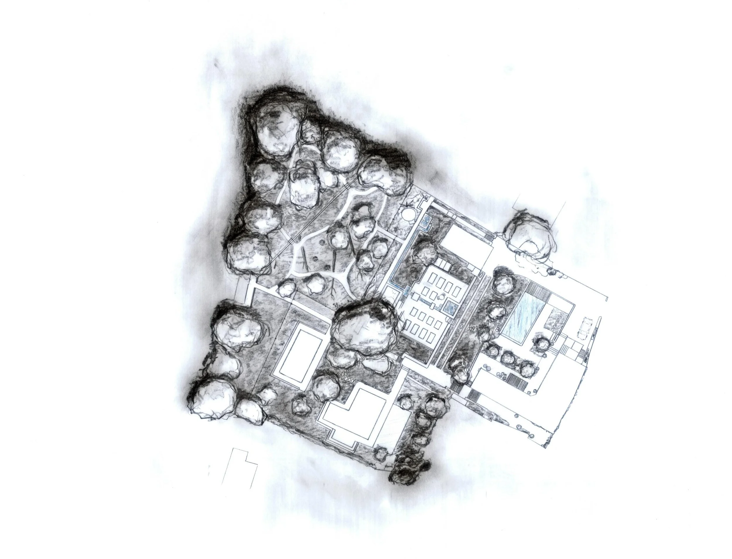 Very excited to get started on our new project in Sintra. A wonderful old quinta stetching over 3 terraces.

We will be restablisbing a pool garden surrounding the house with a new pool house and dining area. A productive garden on the middle terrace