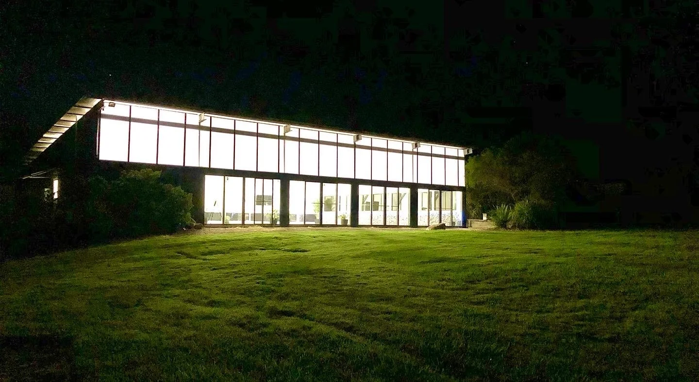 The Regenerative Training Centre Woodford Qld, at night time.