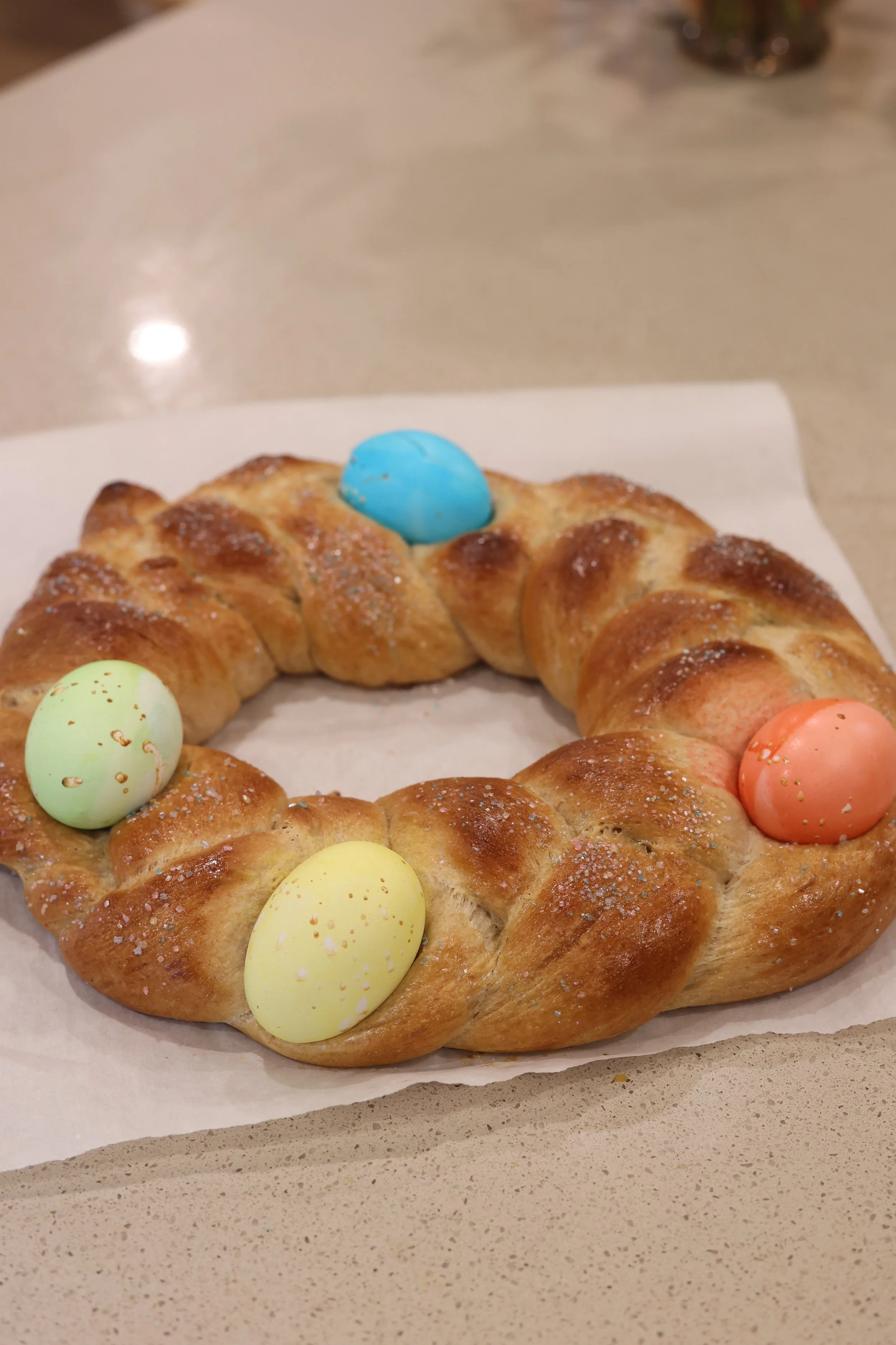 Easter Wreath with Freshly Milled Wheat