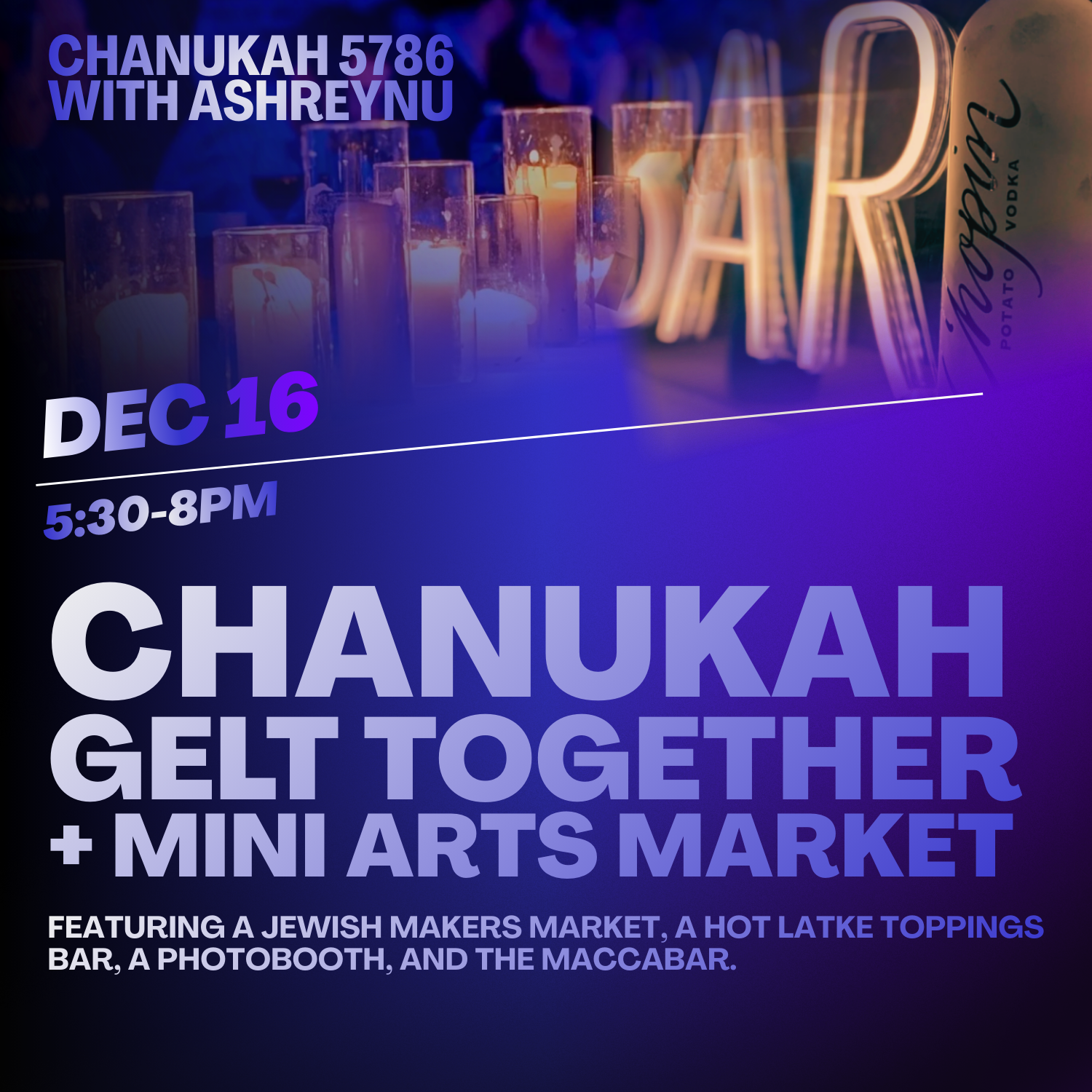 Chanukah Gelt Together + Mini Arts Market