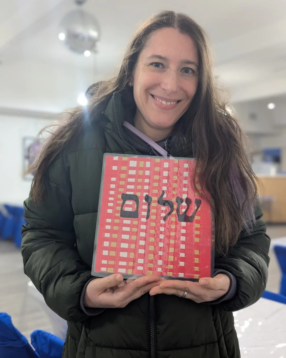Shalom! Ashreynu's getting ready to light it up with this easy paper woven drip mat. 

We're so excited to open Chanukah with you this Sunday night, party on Tuesday, and wrap it up all together next Shabbat! 

Wishing you a Shabbat Shalom!