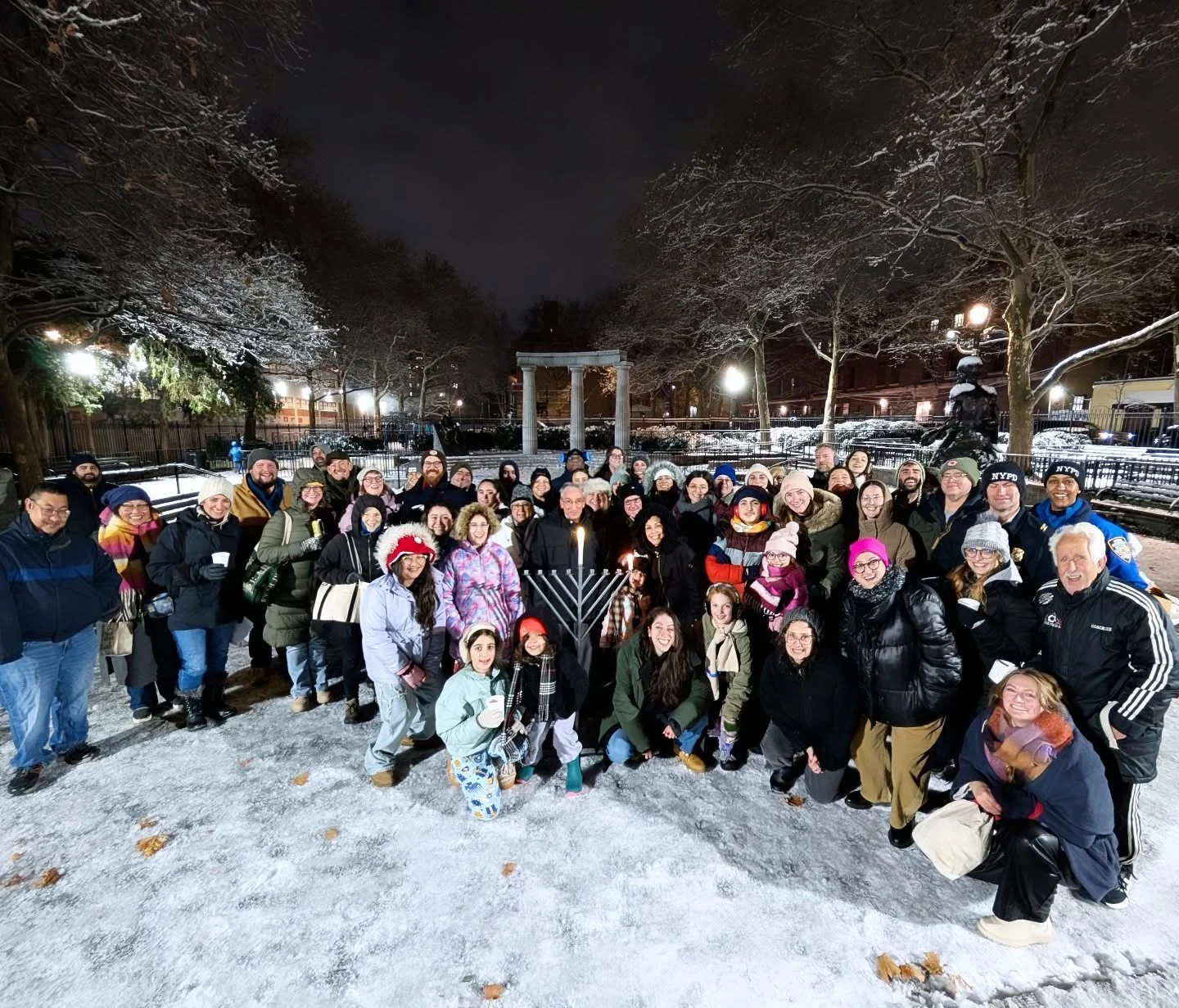 Happy first day of Chanukah! You braved freezing temperatures against the backdrop of another painful day for the Jewish community to show up, stand up, and be the light we need.

More pics coming soon! 

Thanks to @ujafedny for their support of Hanu