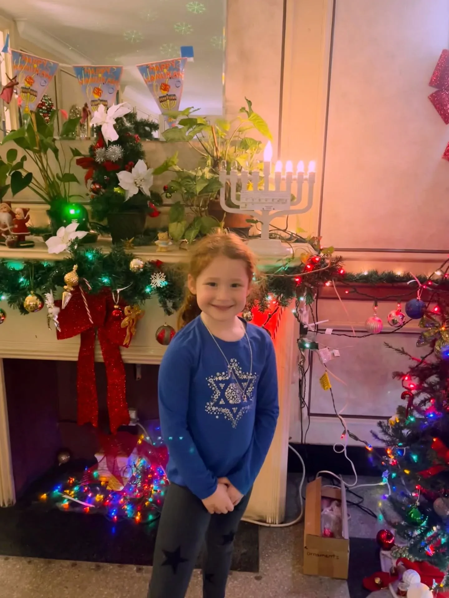 Be the lion in the lobby! Tonight's lighting is brought to you by @nycbean and @erosecruz, with a whole lot of Jewish joy in public and in the home - everywhere it should be. Happy fourth night!