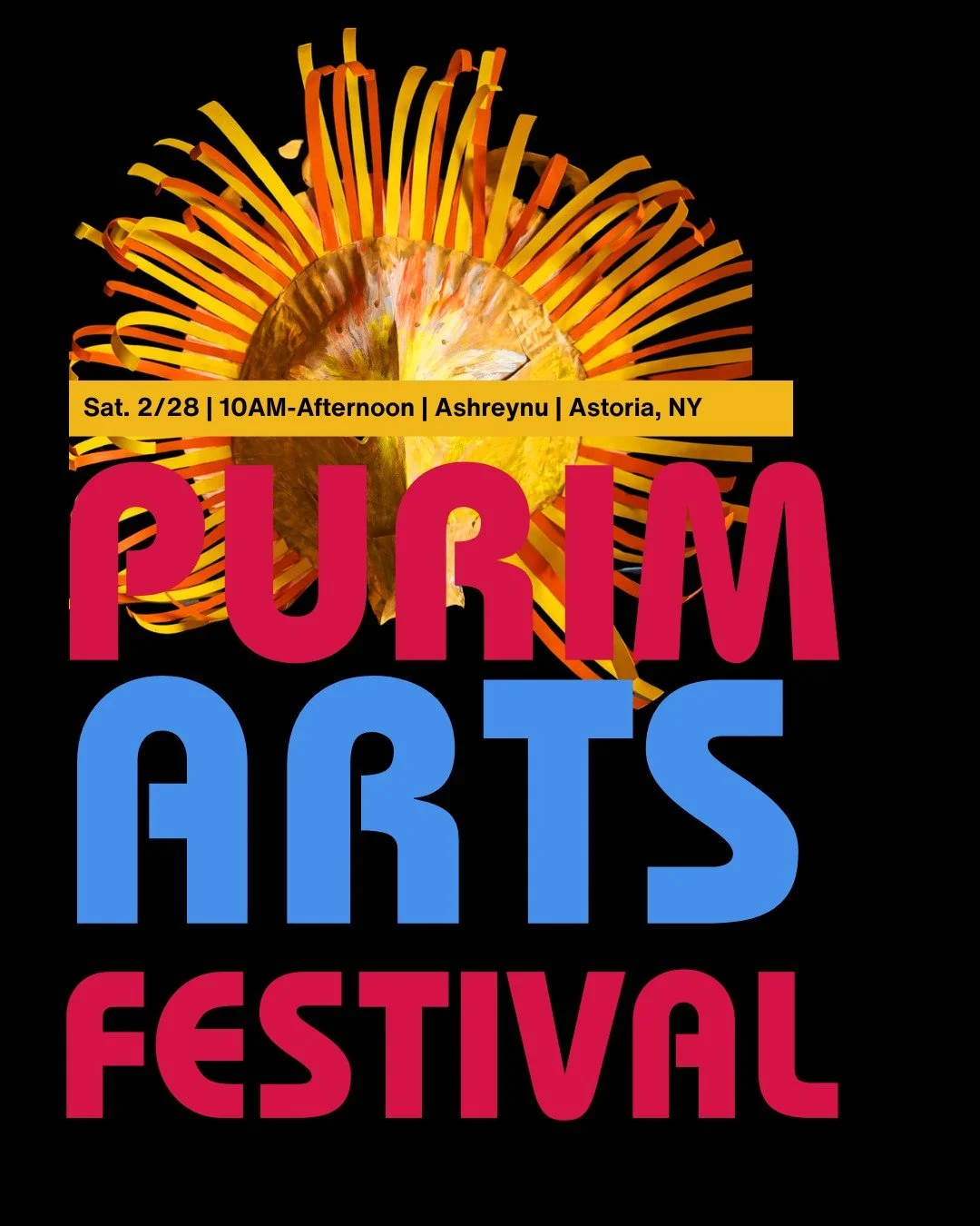 We're so excited to welcome you to tomorrow's Purim Arts Festival. We're bringing together the joy of Shabbat with the joy of Adar with the creativity and celebration of Purim. It's a day for all ages, and we welcome you to join us! 

We're starting 
