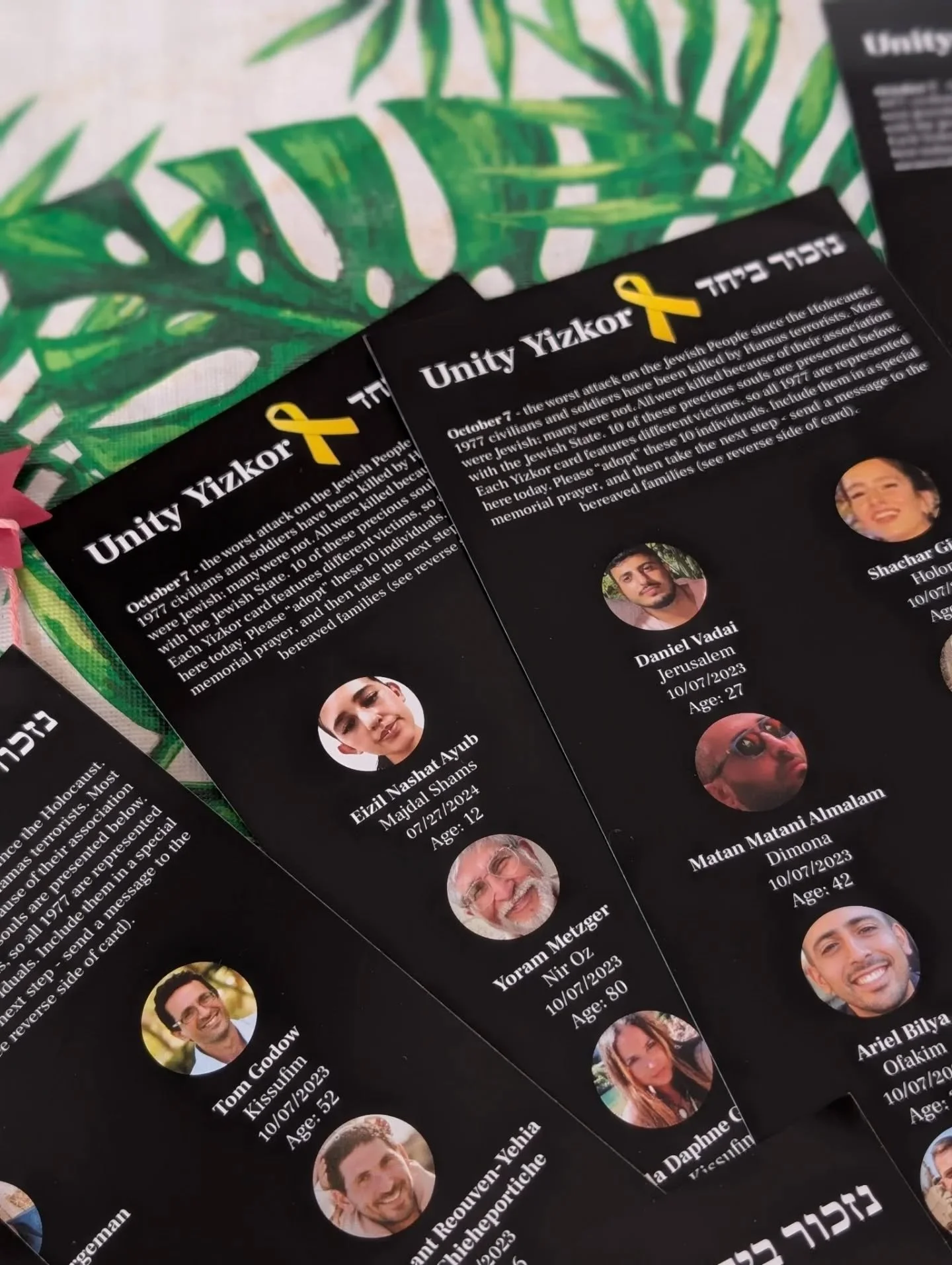 💔🕯️
יהי זכרם ברוך

Over the past year, we've participated in the Unity Yizkor part of our Yizkor service, joining Jewish communities across the world in speaking and remembering the names of so many across Israel whose lives have been cut short by 