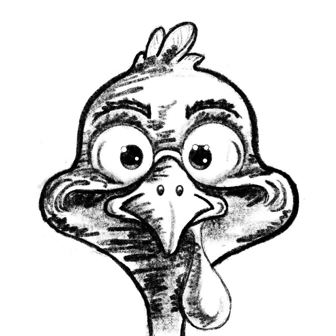 Angry Turkey Sketch