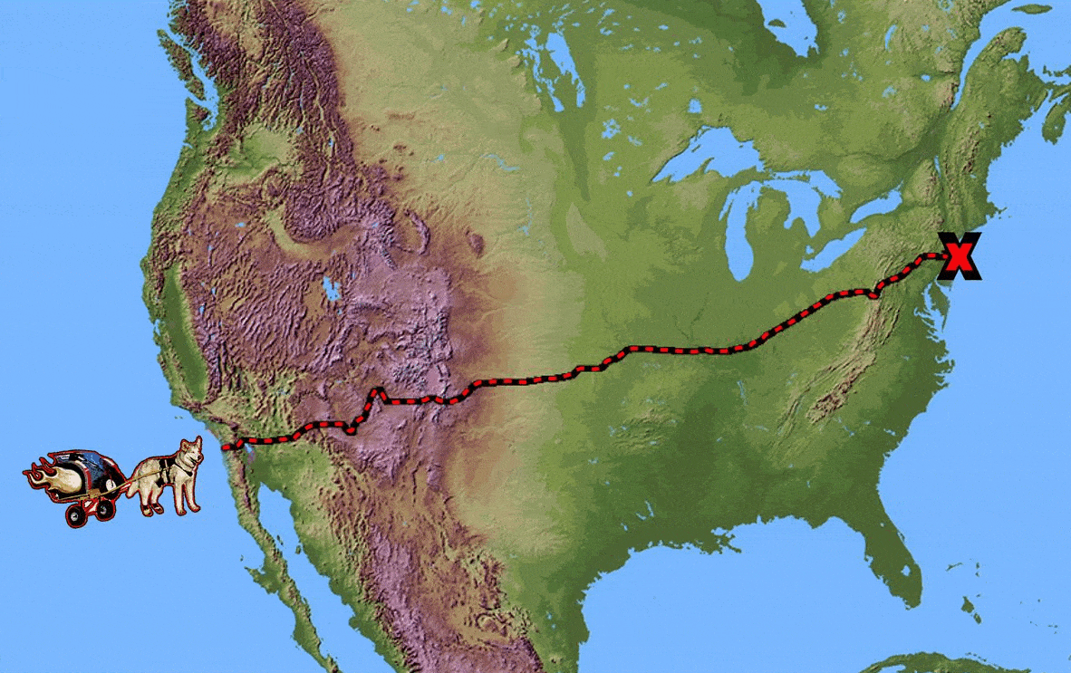 A 154 DAY, 3,349 MILE WALK ACROSS AMERICA