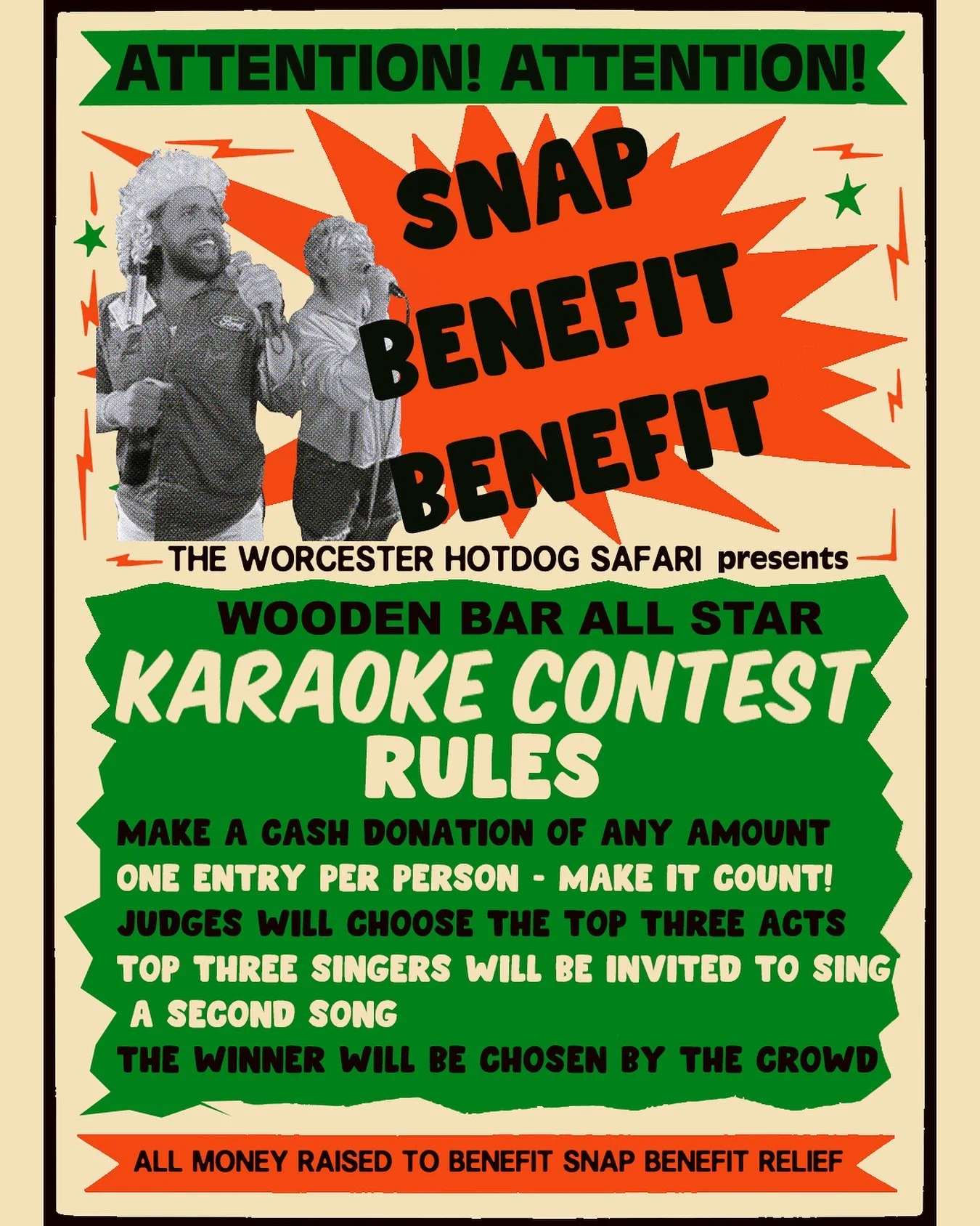 Simple rules for our first ever karaoke contest!
We hope you win!