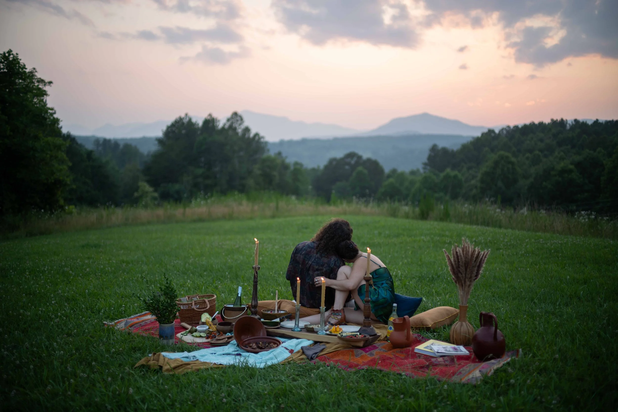 Blue Ridge Mountain Views — Sunset at House Boheme