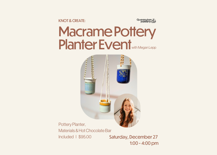 Knot &amp; Create: Macrame Pottery Planter Experience 
