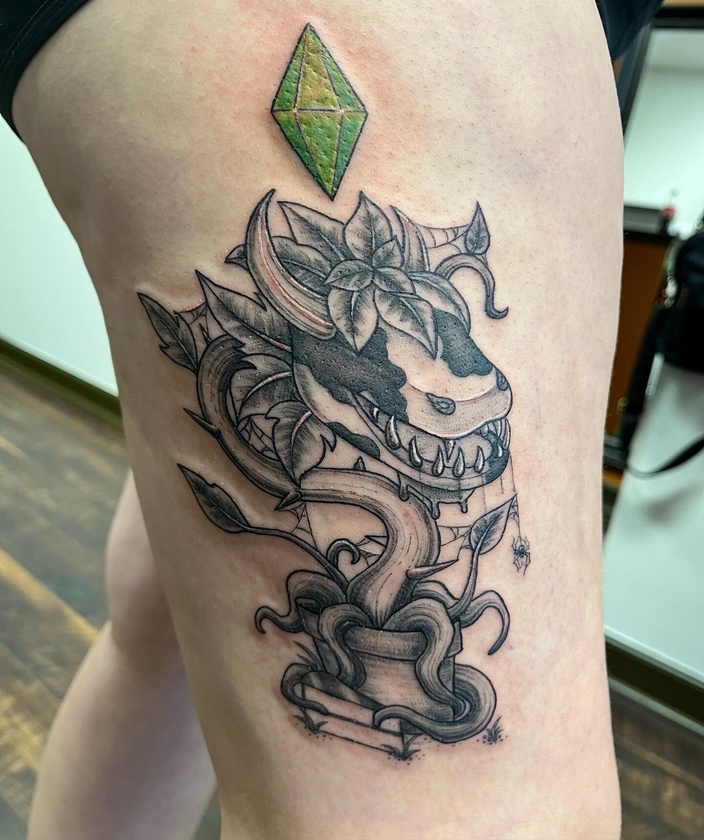 Cow plant from The Sims🪴🐄 by Ainsley @ainsleyvtattoo. To book or inquire please email us at gypsykingstattoos@gmail.com!
.
.
.
#thesims #cowplanttattoo #tattoos #southeastmichigan #southeastmi #mitattooartist #detroittattooartist #MItattoo #tattoos