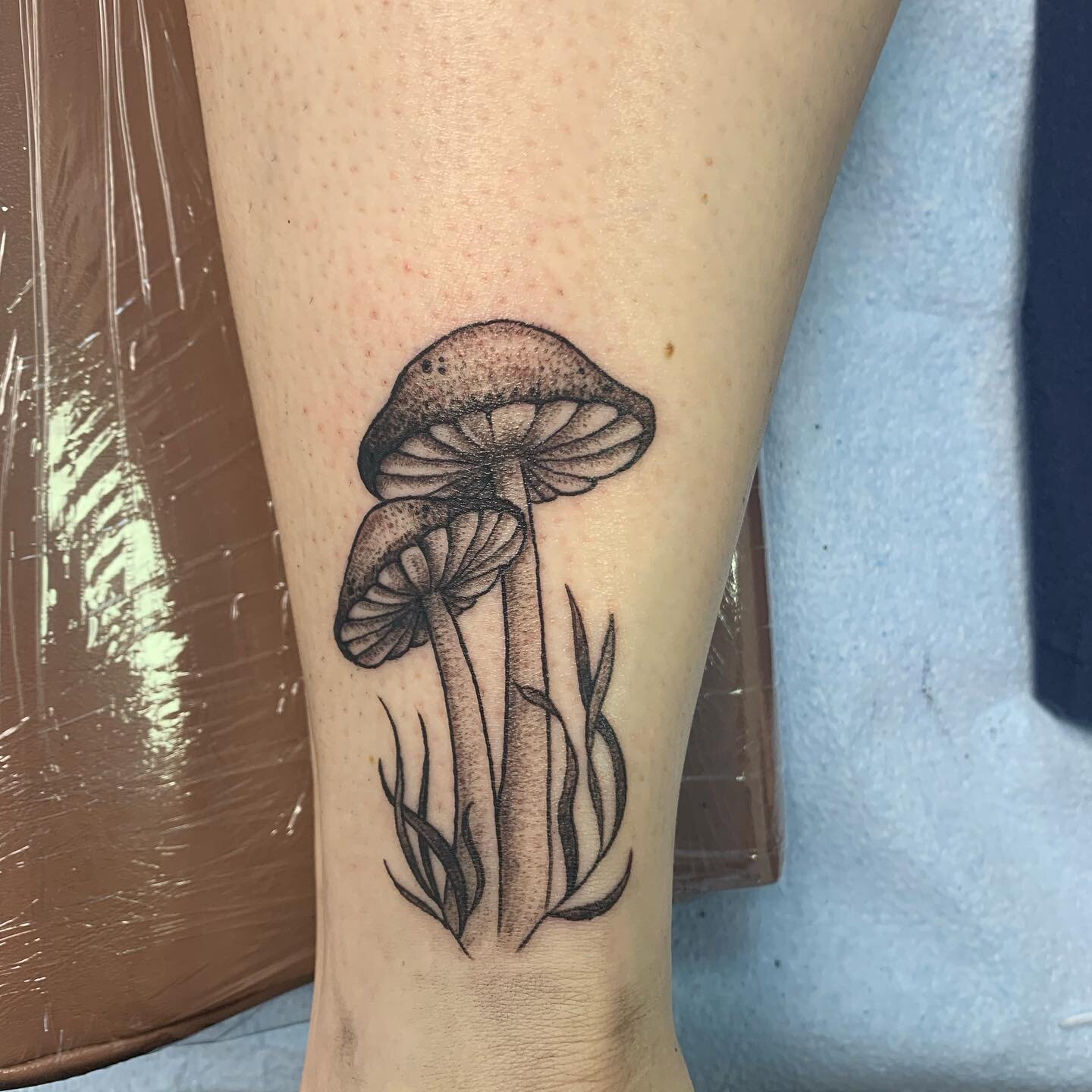 Two different mushroom tattoos by Emily 🍄🌸 @emilybee_art To book or inquire please email us at gypsykingstattoos@gmail.com
.
.
.
.
 #tattoos #southeastmichigan #southeastmi #mitattooartist #detroittattooartist #MItattoo #tattooshop #mushroomtattoo 