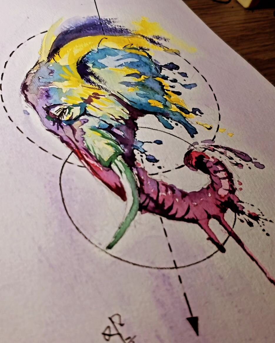 Water color elephant tattoo design is available! Let me know you are interested! 

#tattoodesign #tattoodesigns #tattooideas #tattooidea #michigantattooers #michigantattooartist #detroitart #detroittattooartist #tattoo #tattoos #watercolor #watercolo
