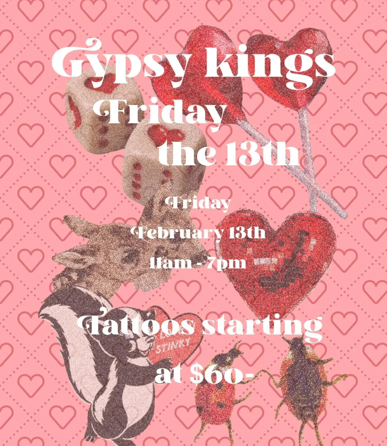 Hello all! ✨️ Come join us on February 13th for our friday the 13th event! All tattoos start at $60 and we will be dropping designs very soon! Stay tuned 😉
.
.
.
.
.
.
.
.
#fridaythe13 #tattooshop #michigan #flashtattoo #fypage