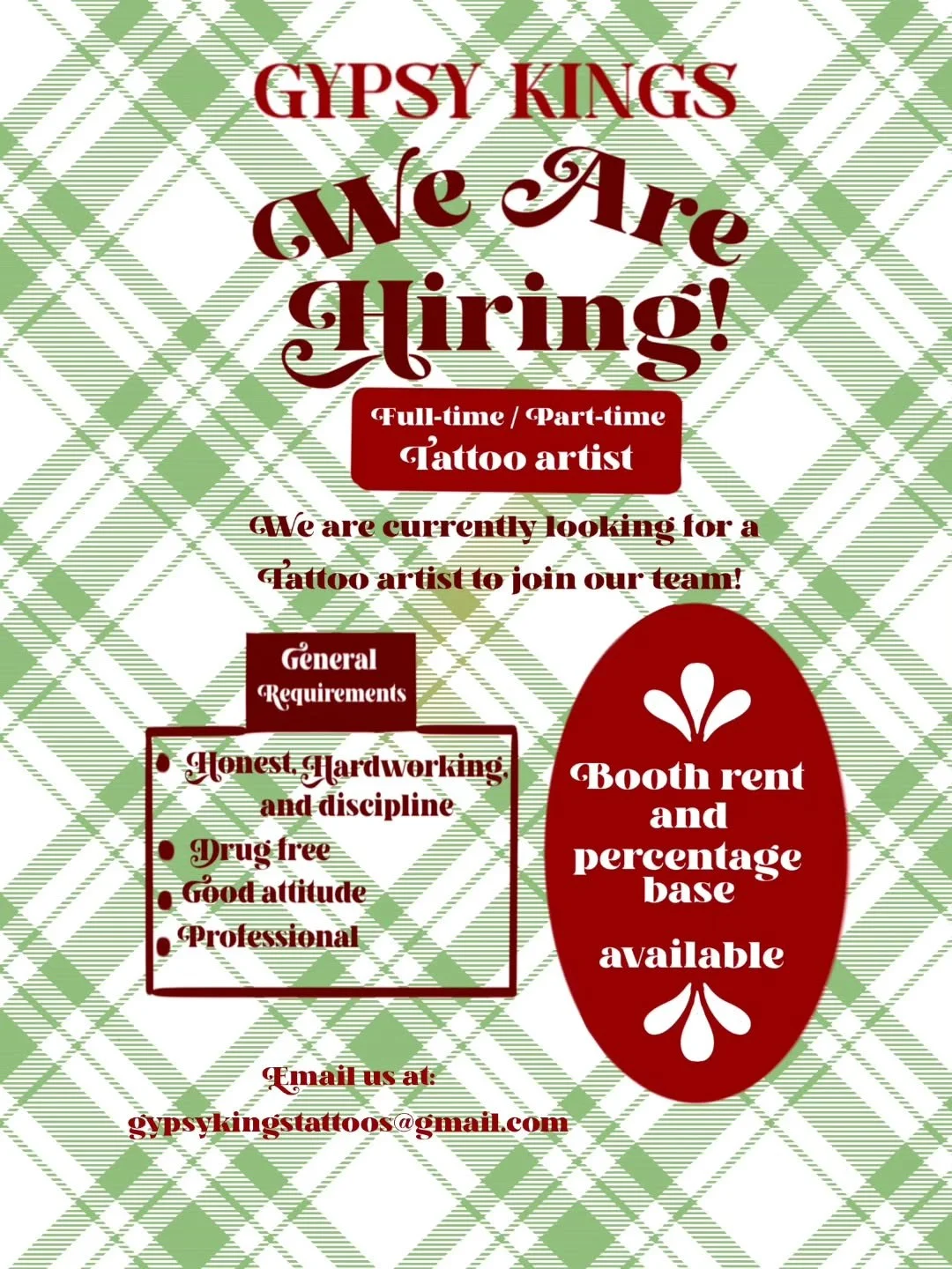 Hello all we are hiring!
.
.
.
.
#tattooartist #tattoo #tattooist