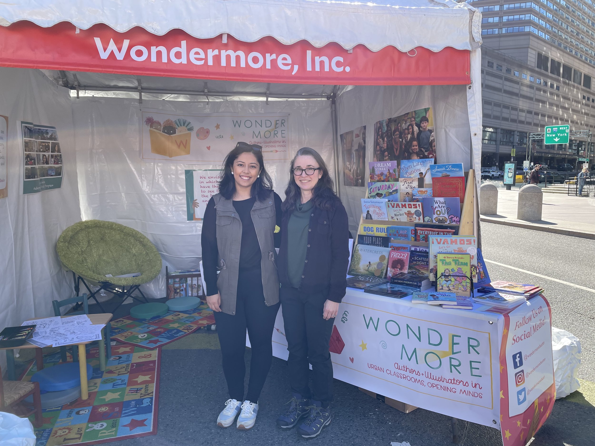 As a board member for Wondermore, Inc., Jacqueline attends the annual Boston Book Festival. Wondermore is a literacy nonprofit that brings diverse authors to schools in the Greater Boston area and creates opportunities for students to see themselves