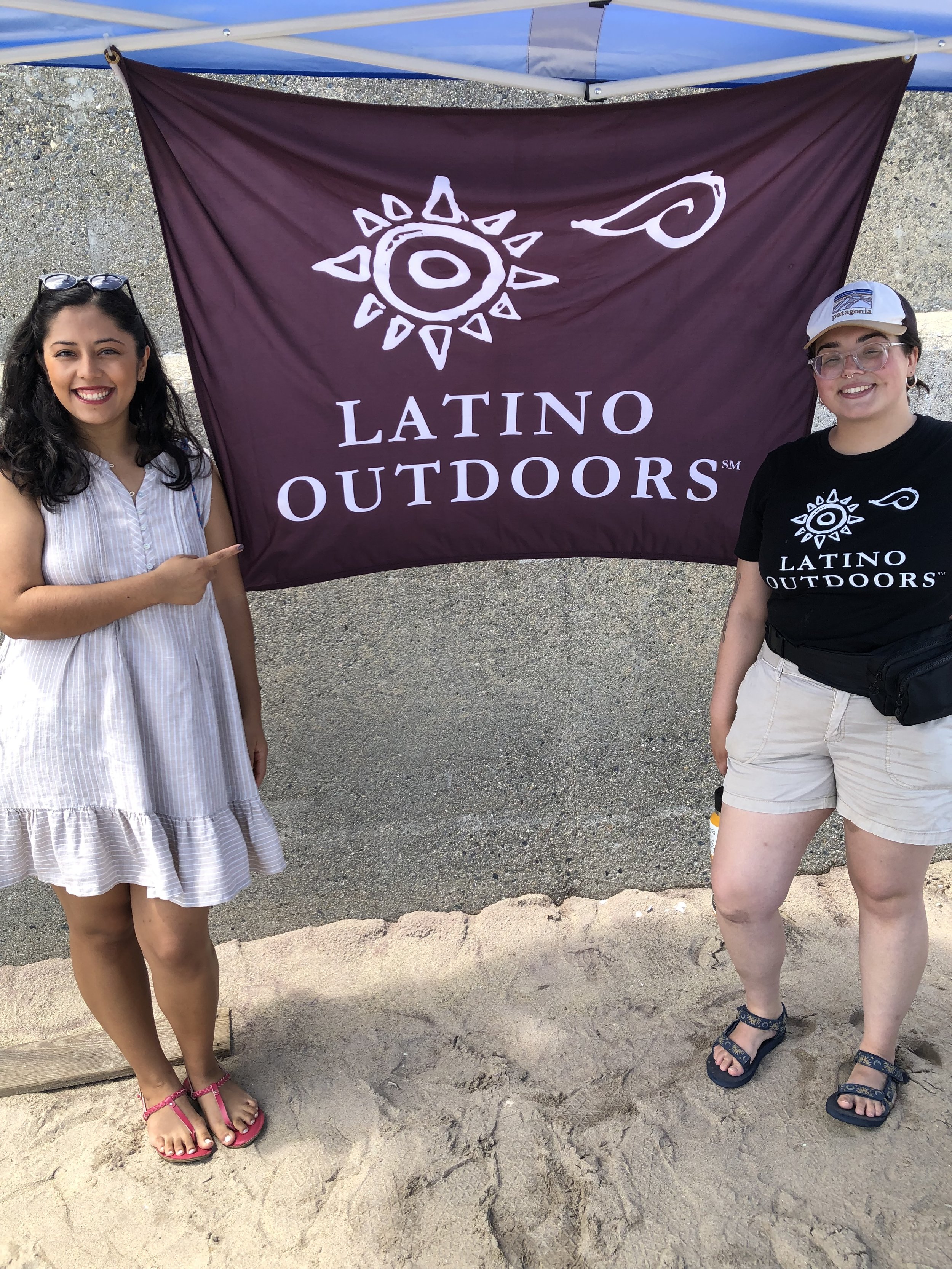 School Committee Member Monterroso stops by to support Latino Outdoor's first event on Revere Beach.