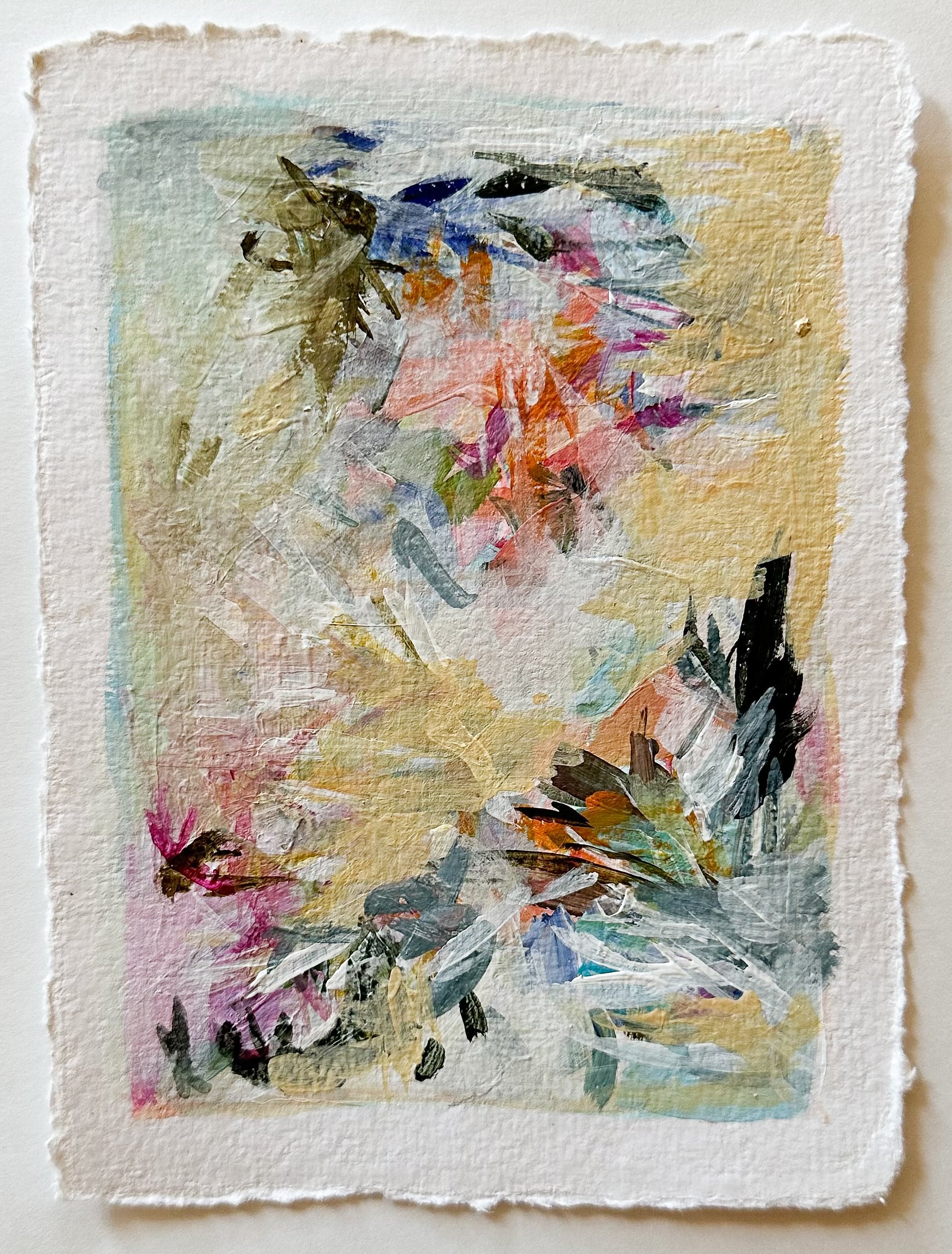 5"x7" mixed media on deckled paper