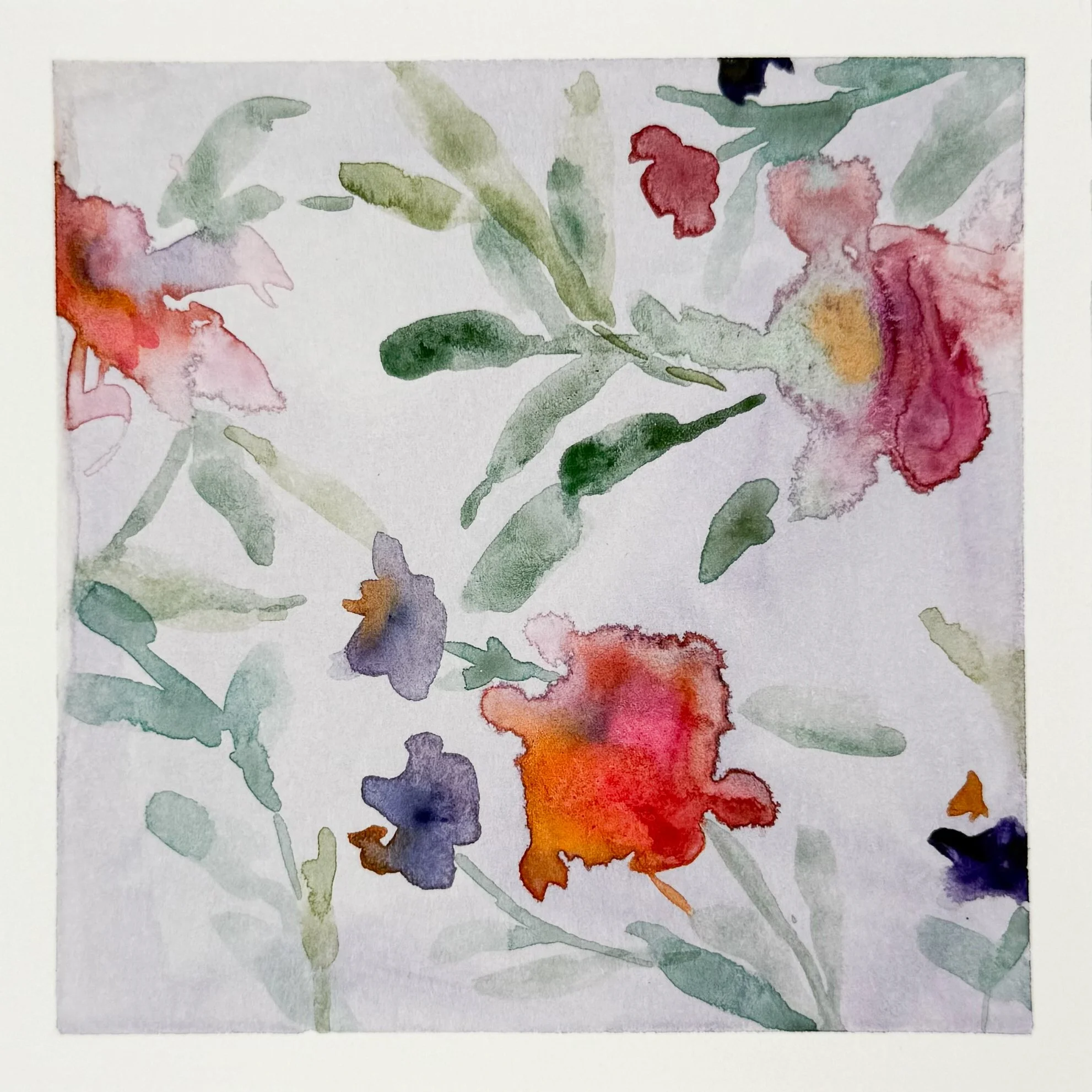 4"x4" watercolor on paper