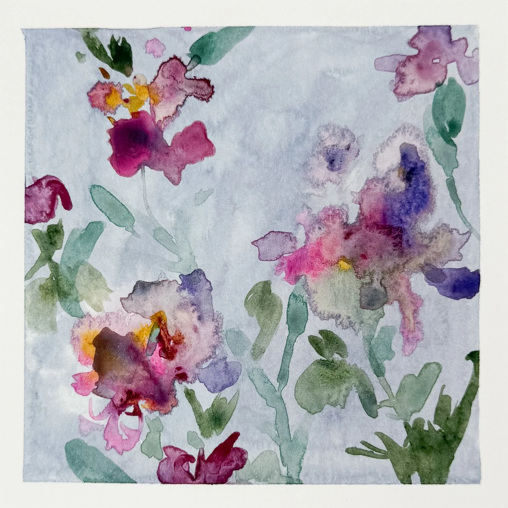 4"x4" watercolor on paper