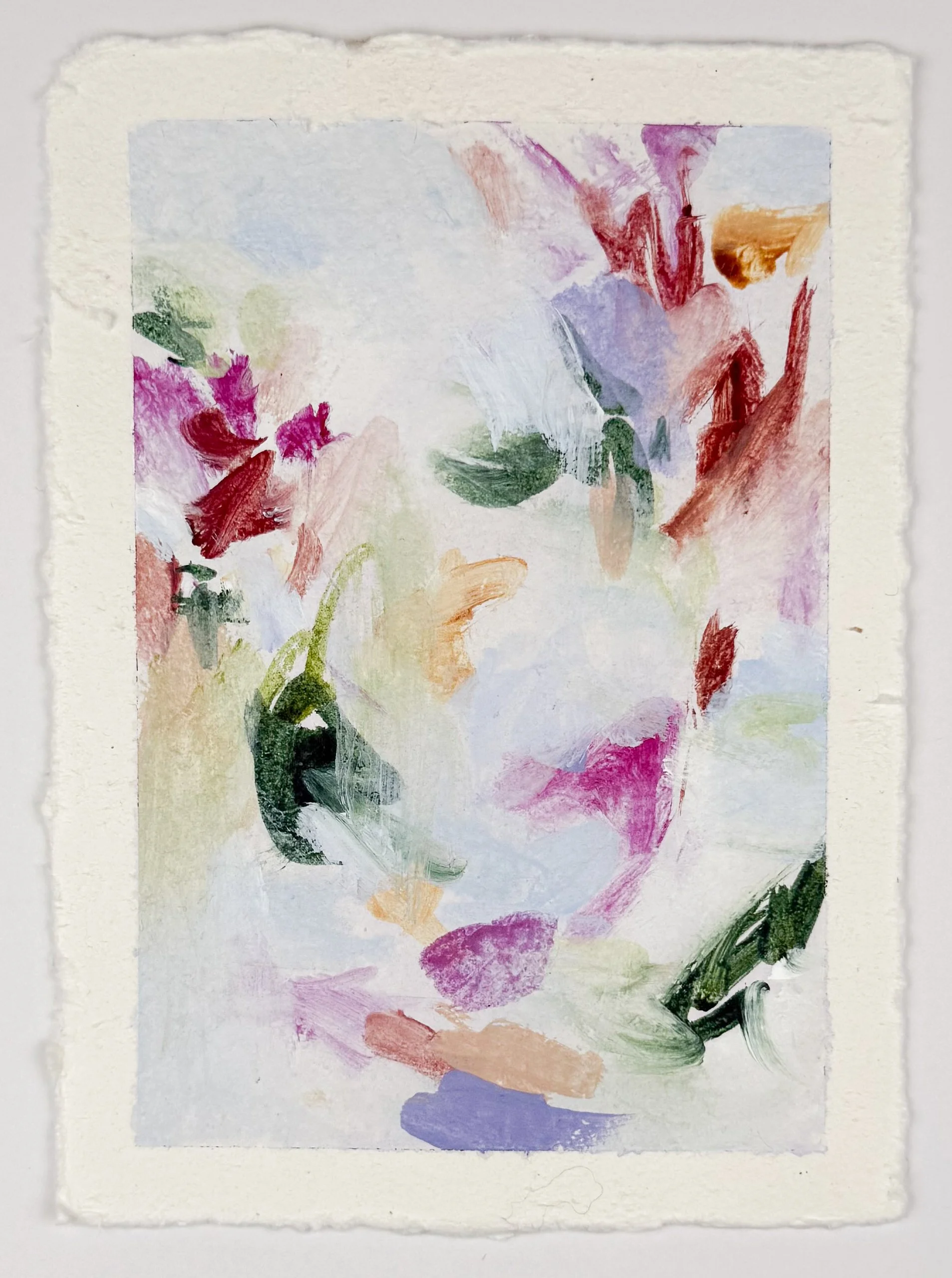 5"x7" mixed media on deckled paper