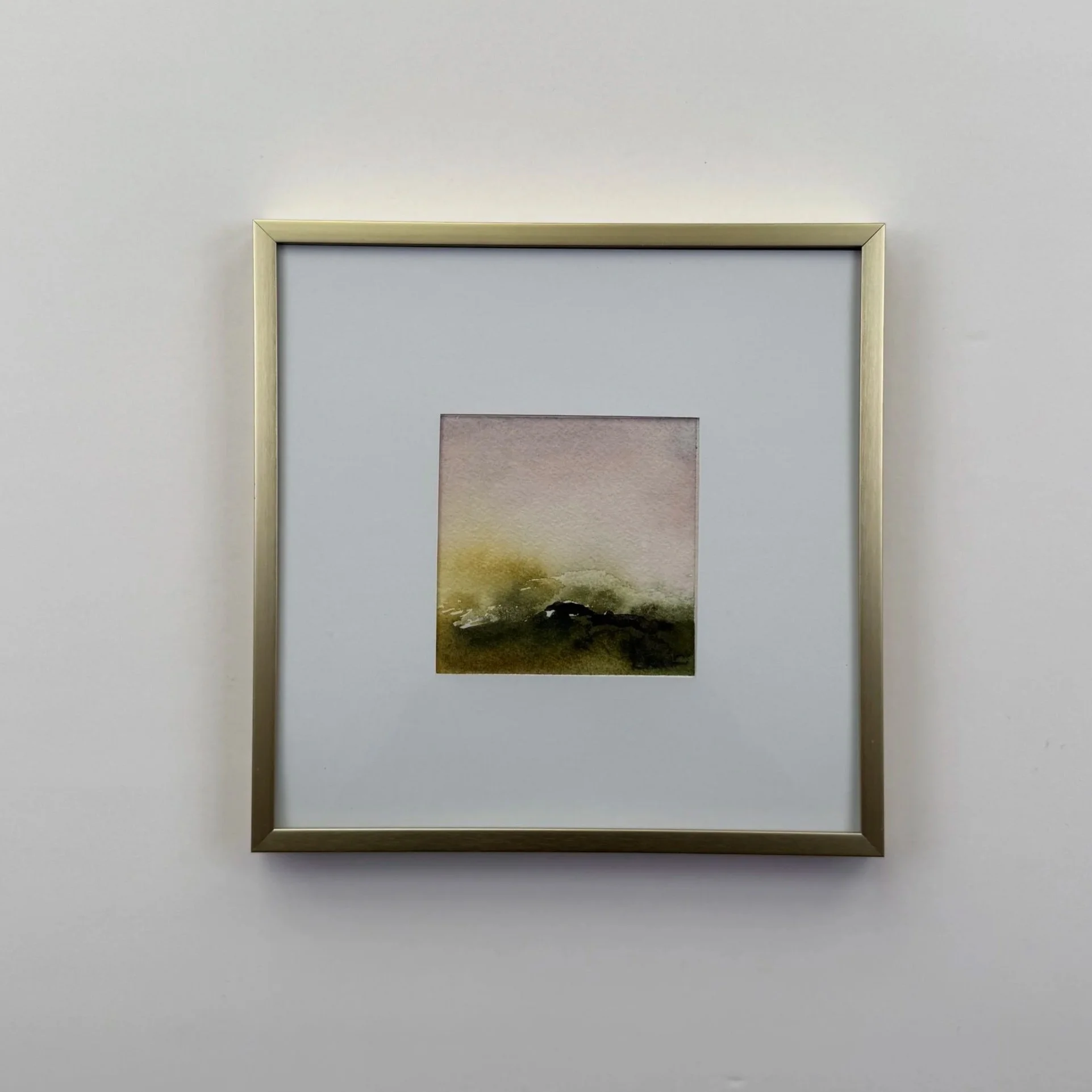 Moss 4"x4" (framed 8"x8") watercolor on archival paper