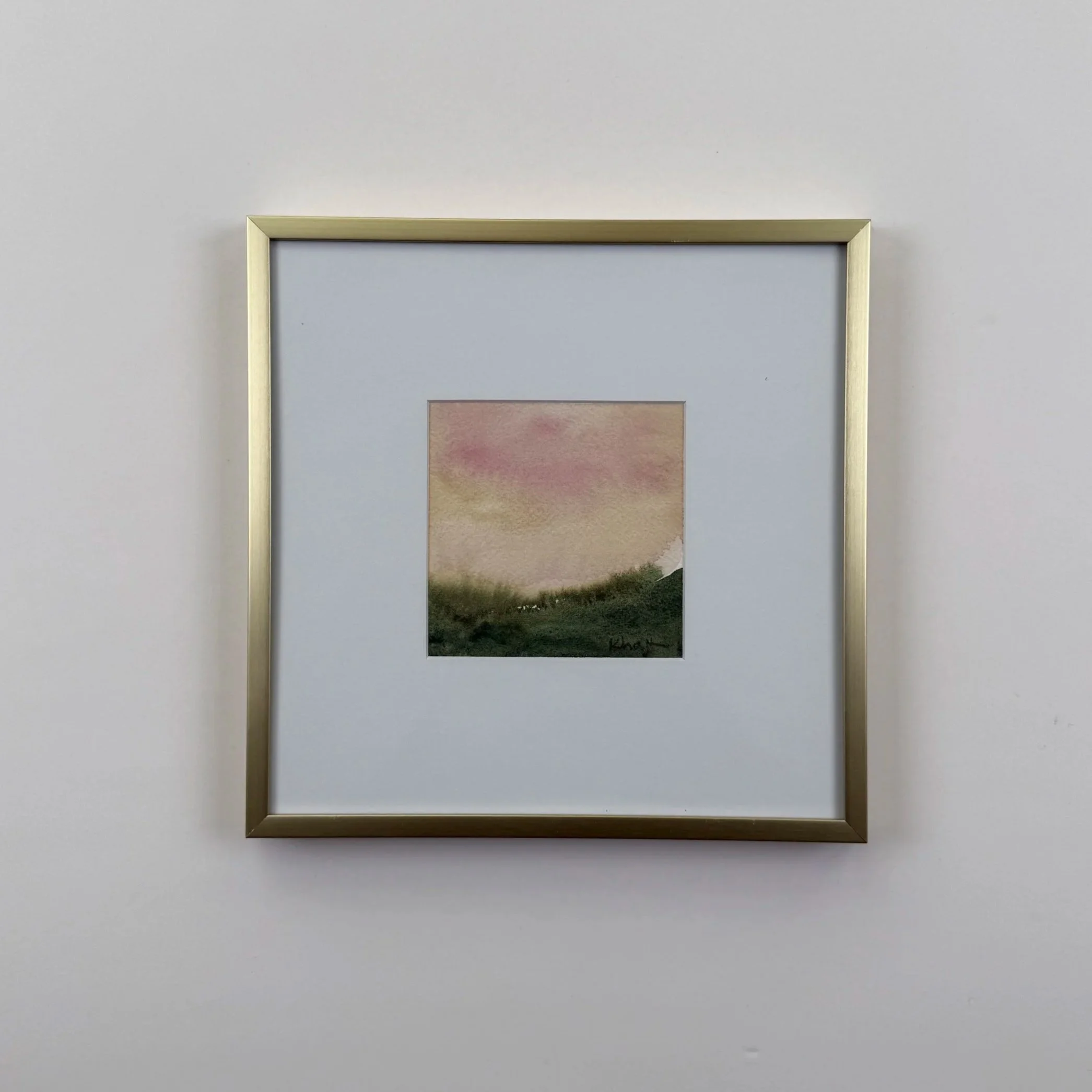 Blush 4"x4" (framed 8"x8") watercolor on archival paper