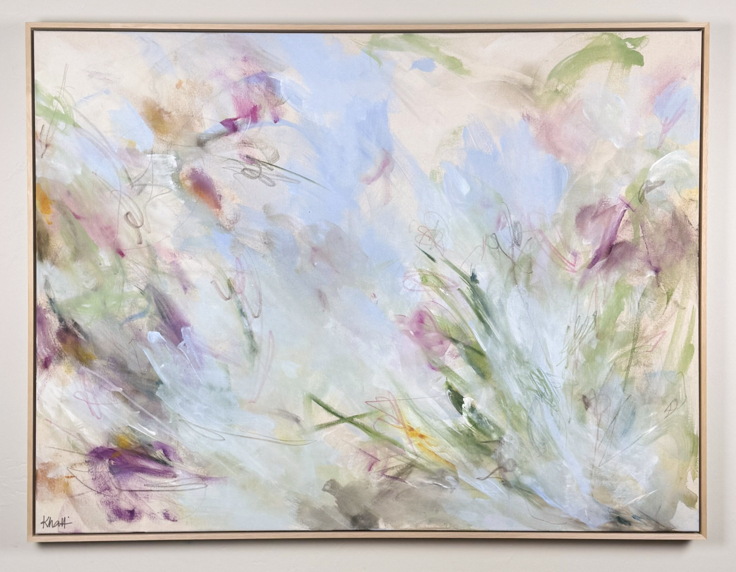 Drifted 36"48" acrylic, ink, pencil on canvas